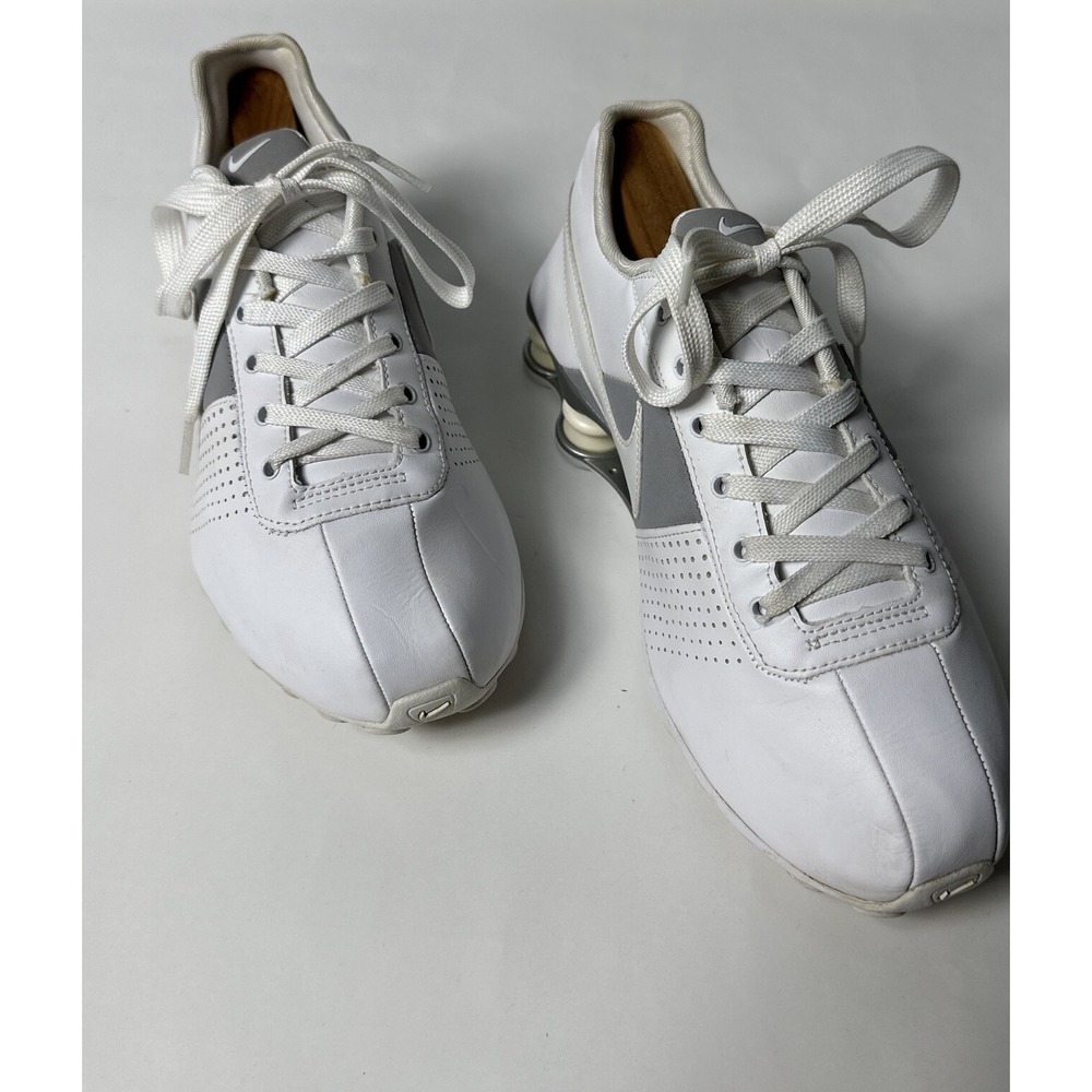 Nike Shox Deliver 317549-112 Women's White/Grey Leather Sneakers Shoes Size 8.5 - Picture 3 of 11